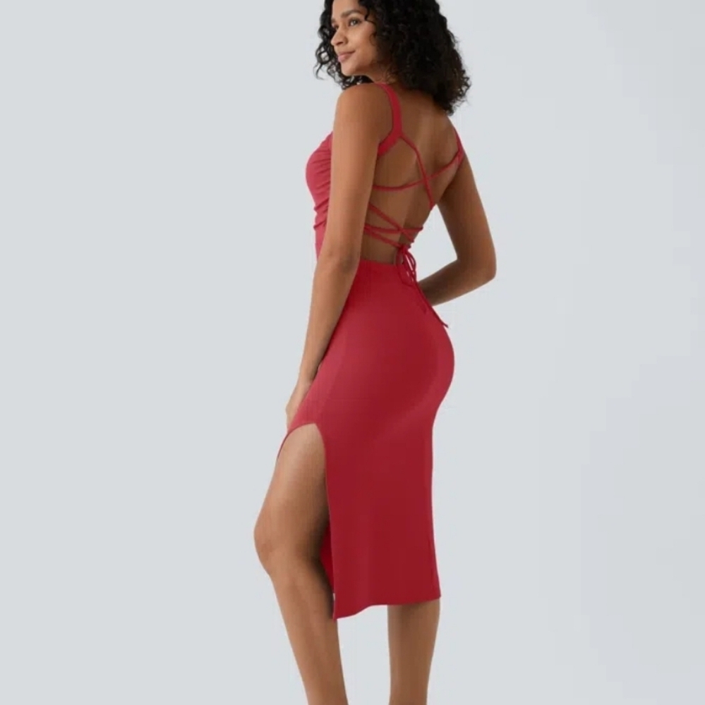 HALARA Vibrant Red Dress